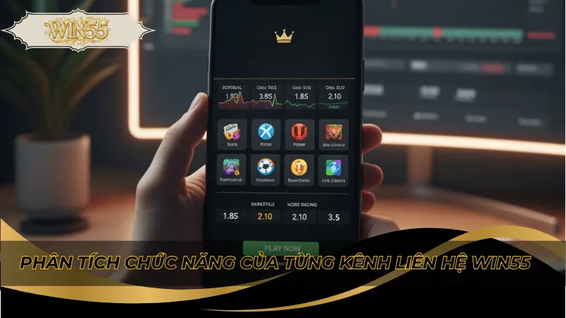 Phân tích chức năng của từng kênh liên hệ Win55