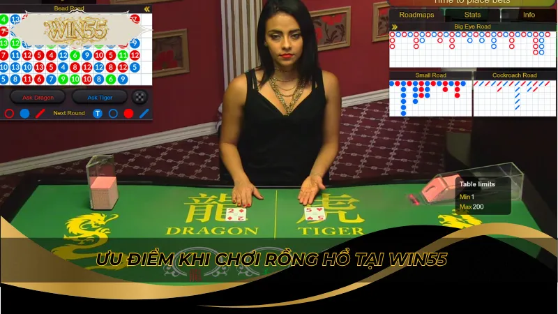 Ưu điểm khi chơi rồng hổ tại Win55